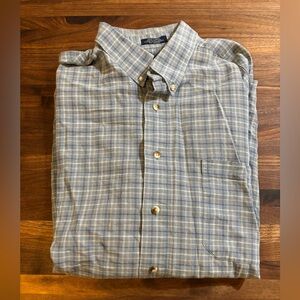 PLAID LONG SLEEVE CHERESKIN DRESS SHIRT